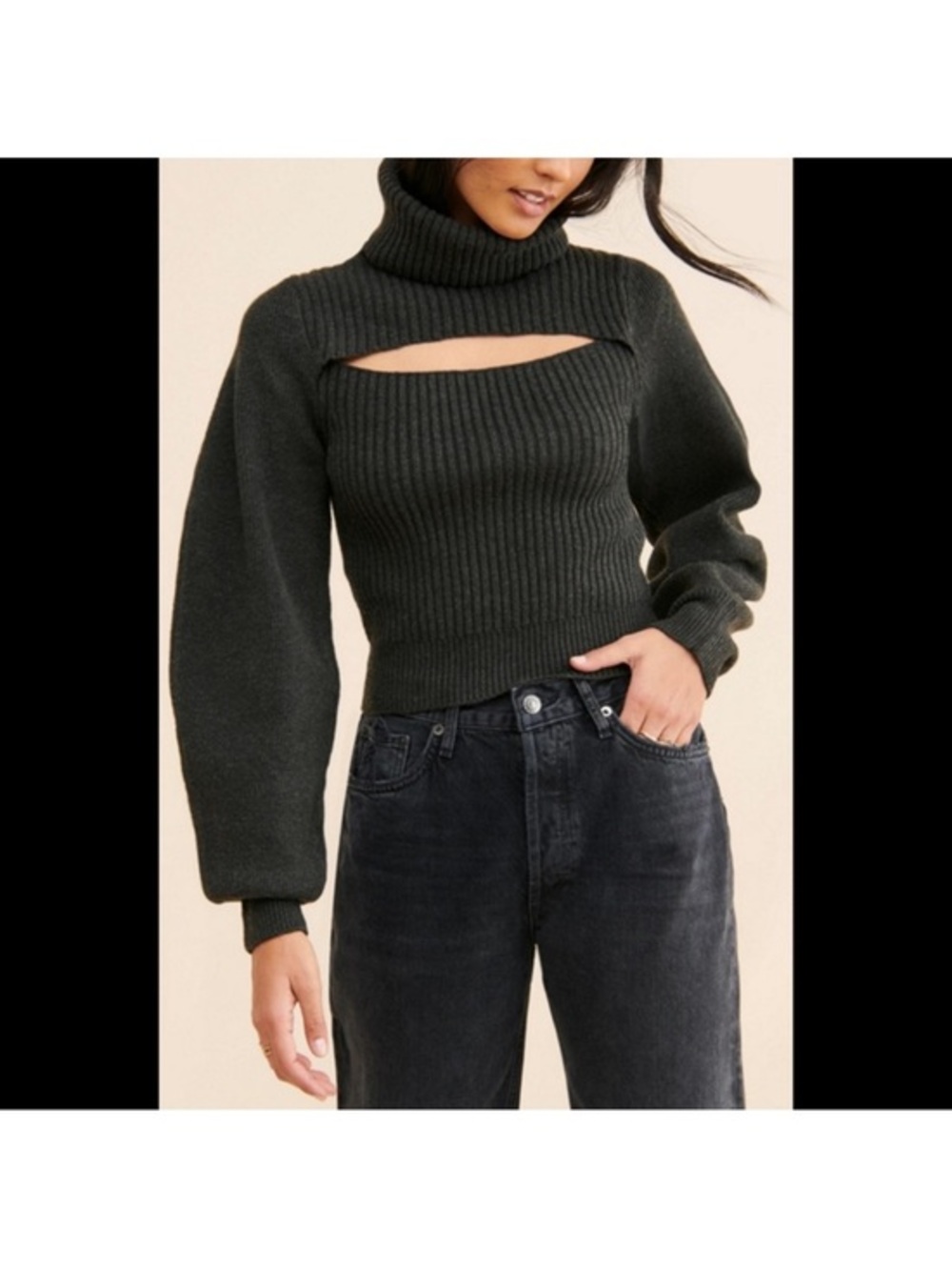 Free People Ariel ribbed sweater - woman’s medium
